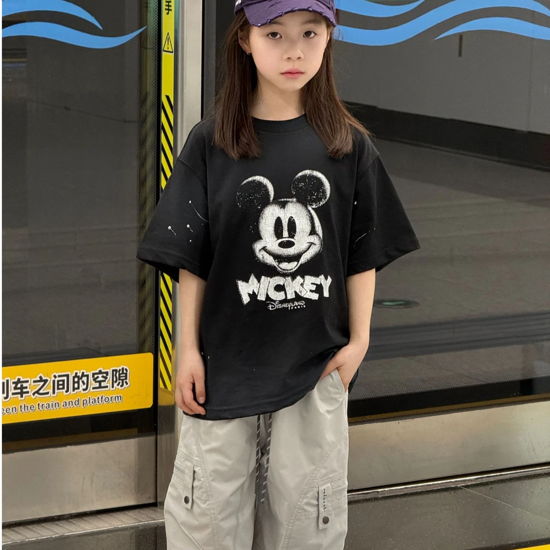 KIKIAND短袖亲子T恤印花半袖夏装上衣中大童韩版休闲MQ--28192