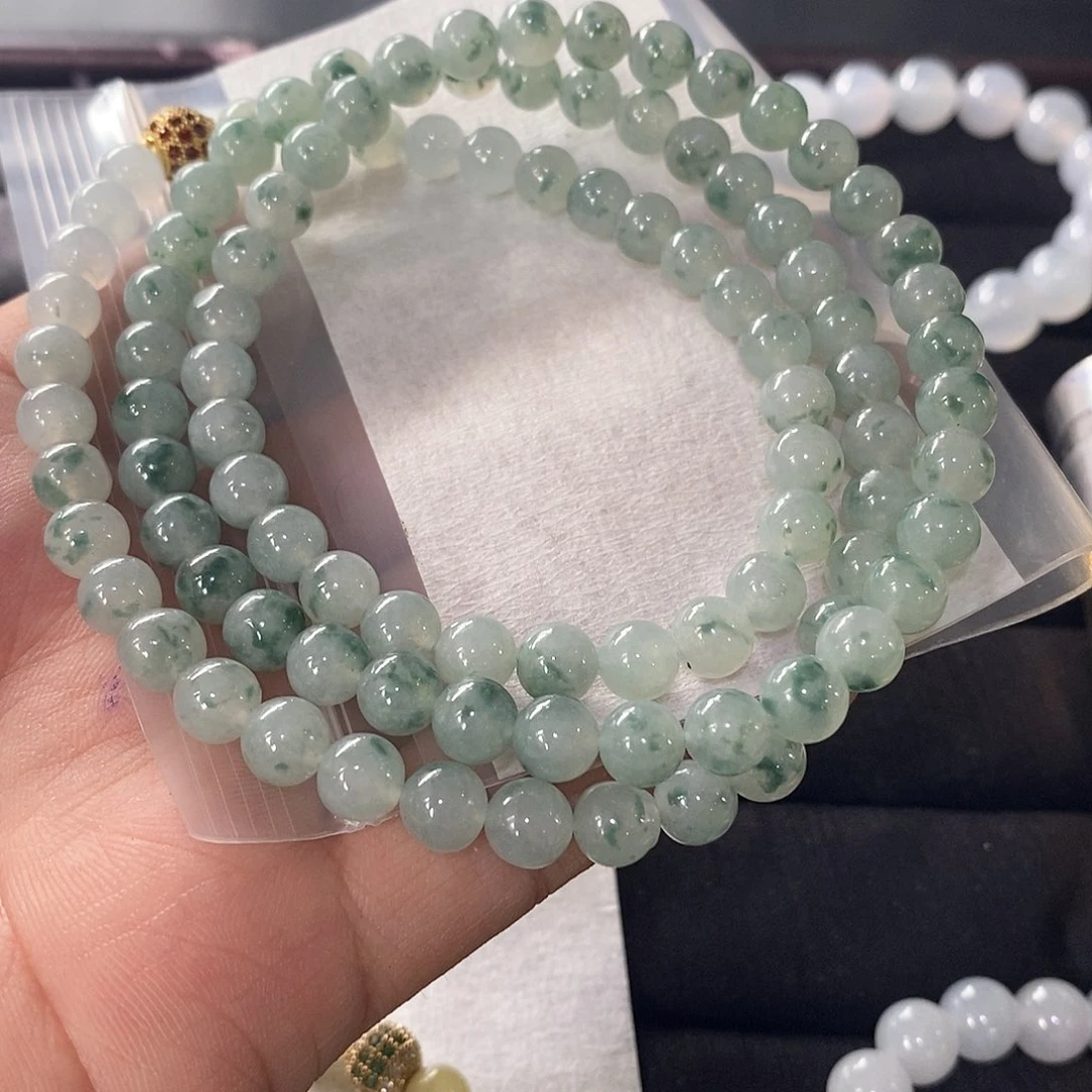 定制翡翠未镶嵌翡翠定制项链6.9