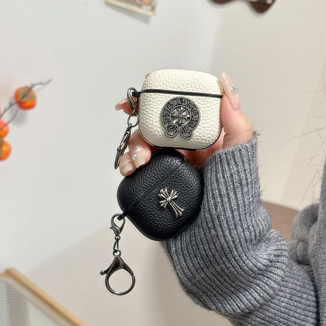 复古克罗心Airpods pro4 1/2代苹果无线蓝牙耳机PRO3保护套十字架