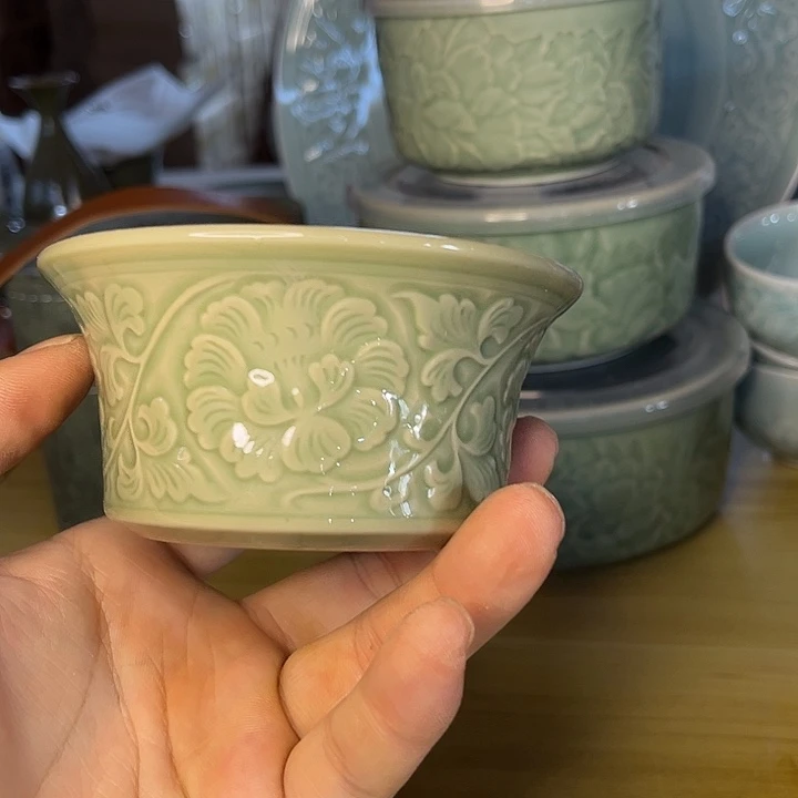微瑕老货马蹄盖碗身子