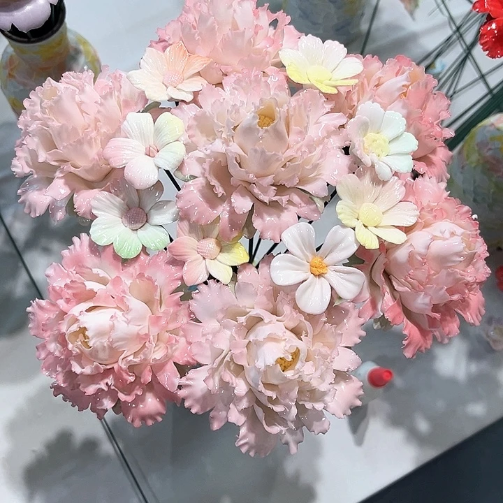 正品陶瓷花花拍下备注颜色