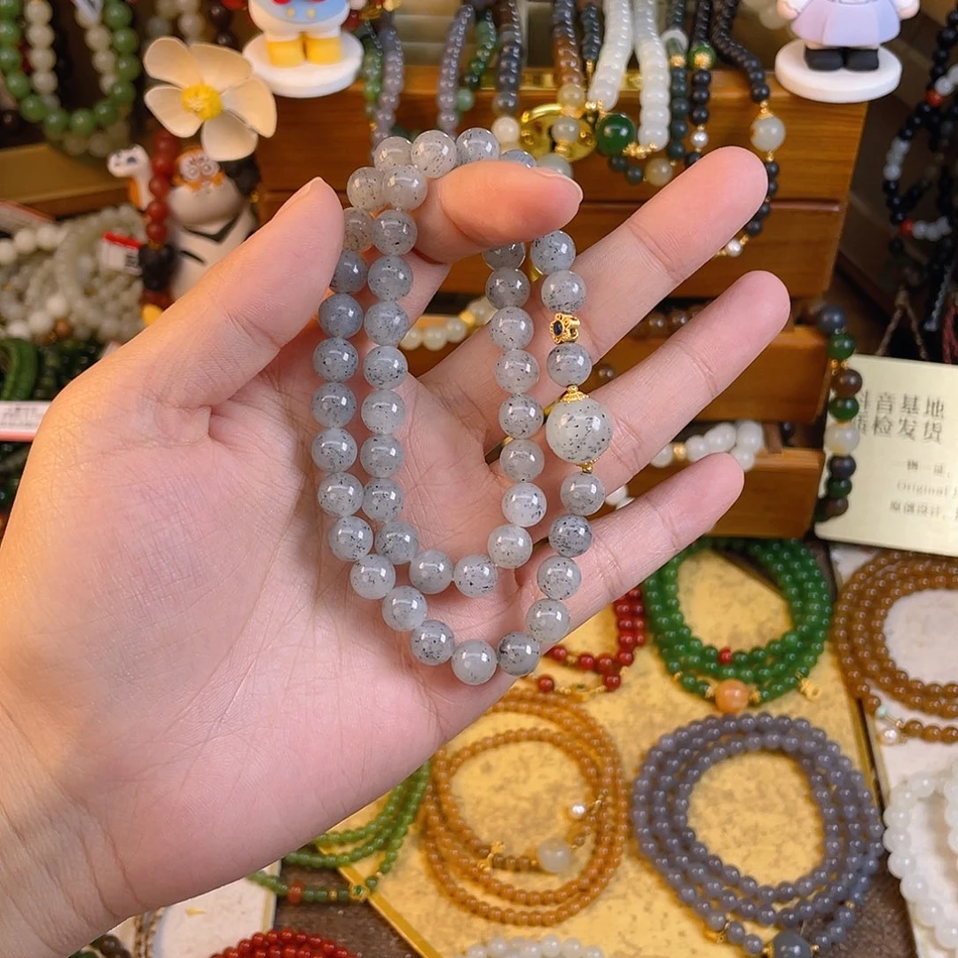 和田玉双圈手串未镶嵌