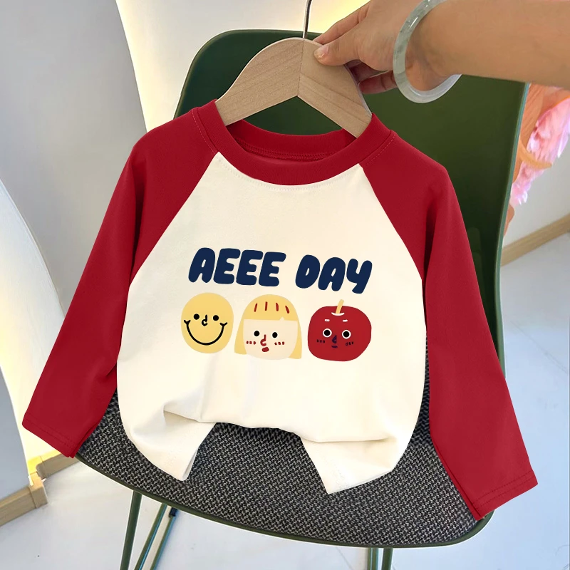 女童2025儿童保暖德绒打底衫新款插色长袖T恤中大童休闲上衣爆款