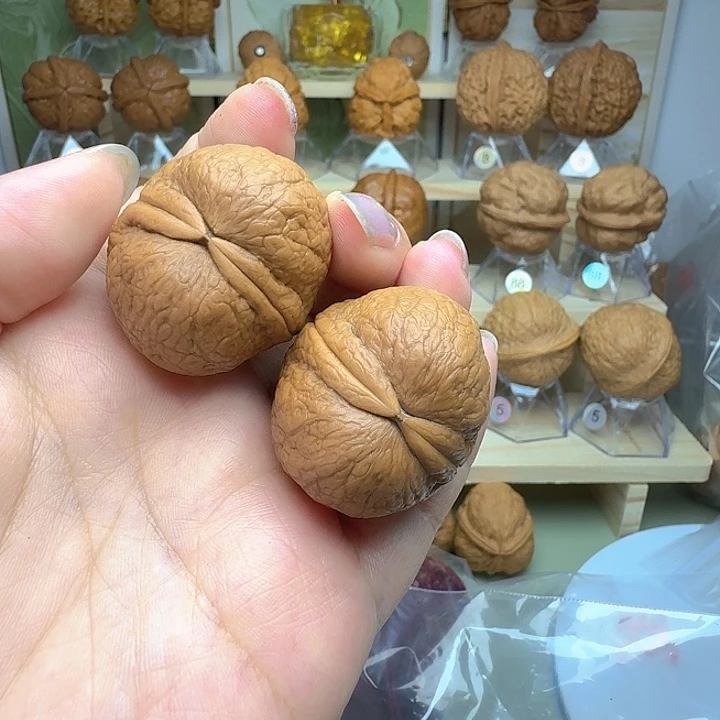 文玩核桃把件6号车仙鹤顶