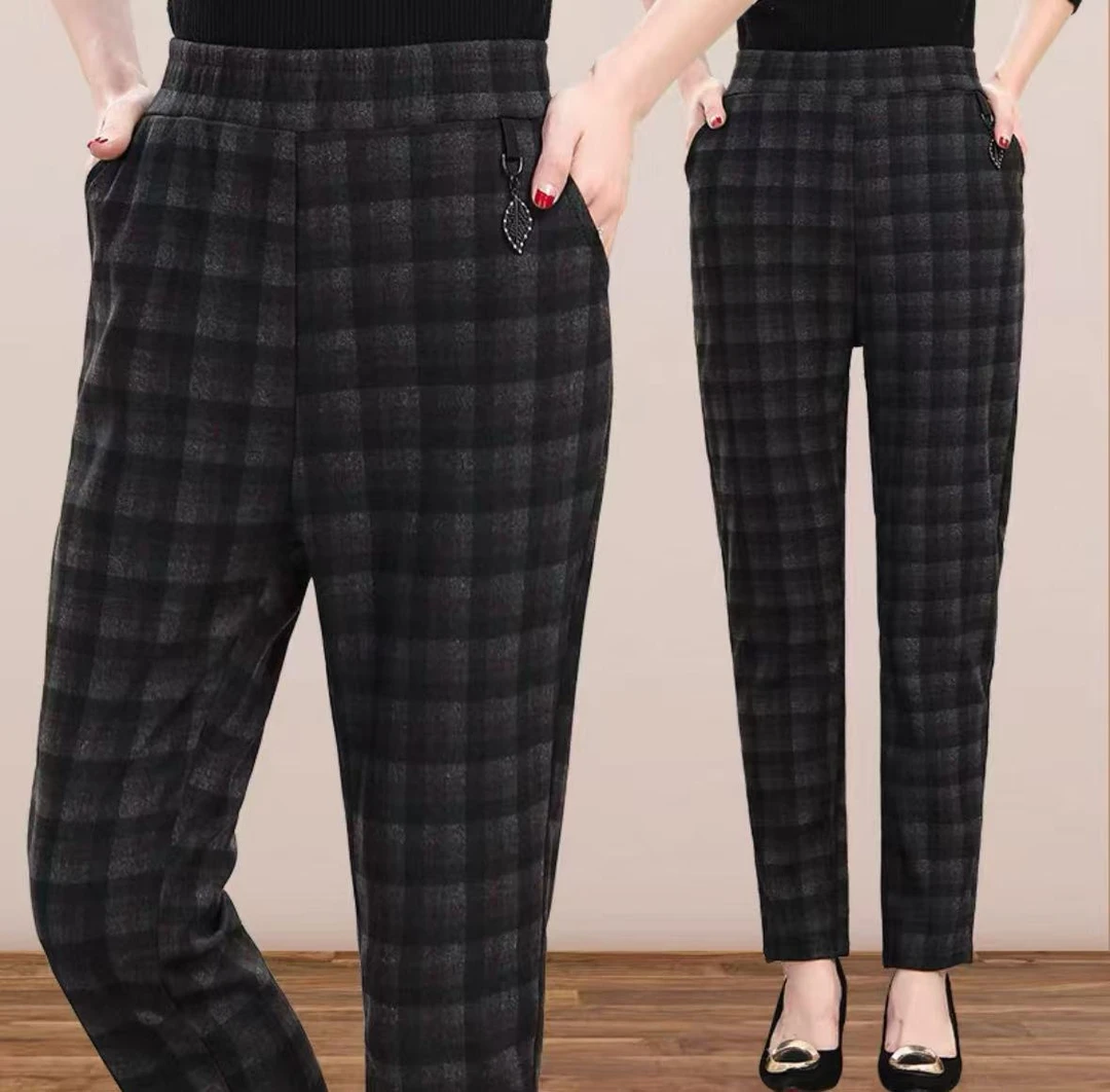 0264-秋冬季新款格子裤子