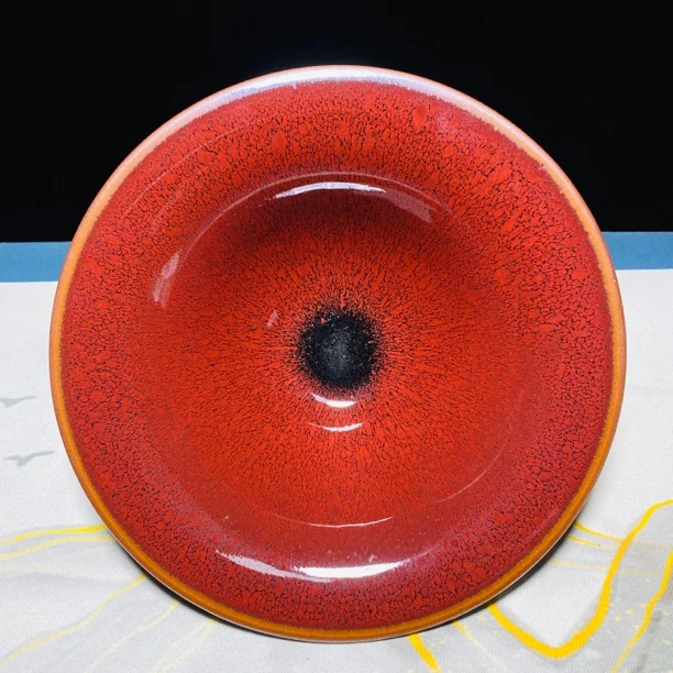 建窑建盏天目盏陶瓷主人杯鸿运当头大撇口原矿原釉茶具品茗杯茶杯