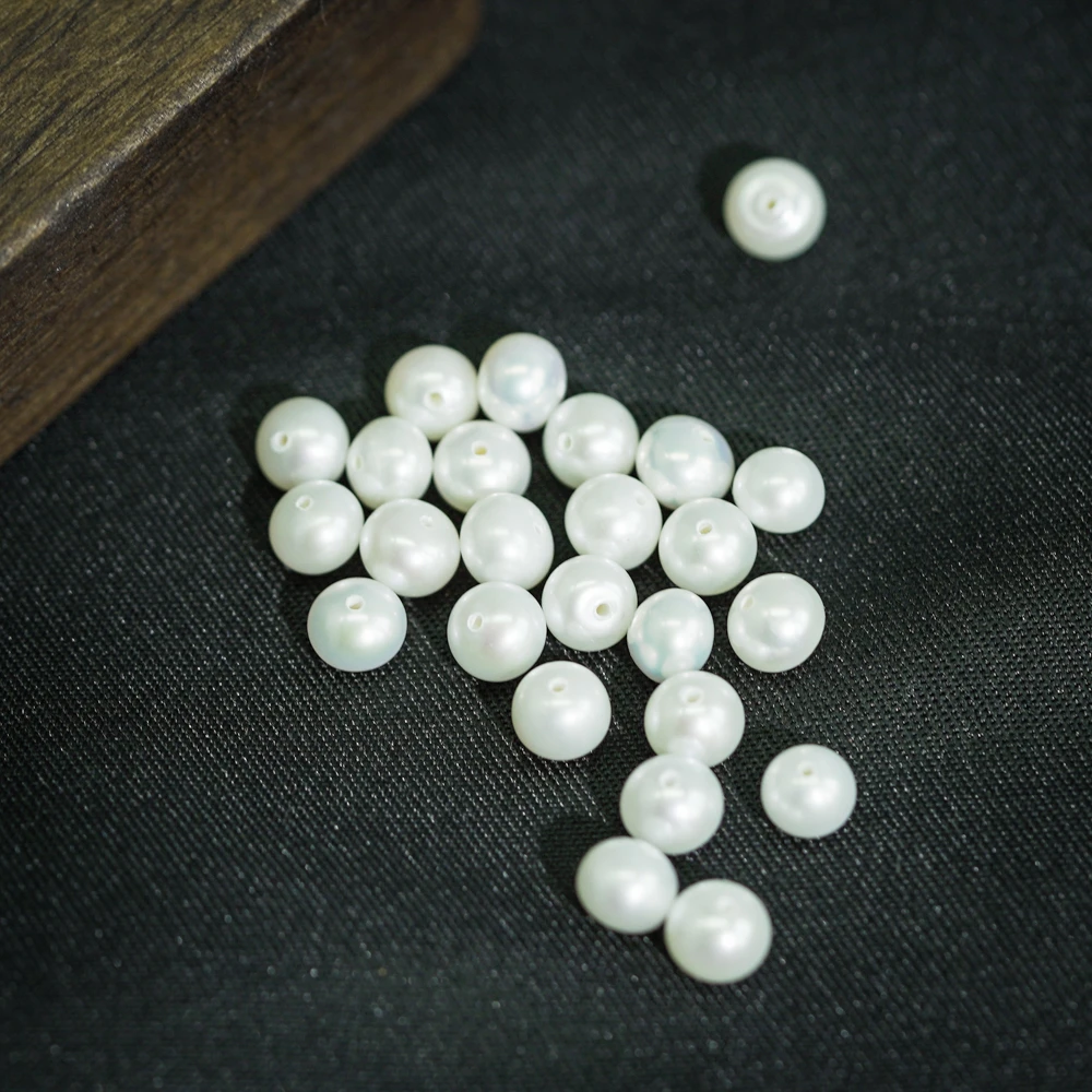 【发5颗】4.9MM 珍珠散珠DIY文玩珠宝ZZ8