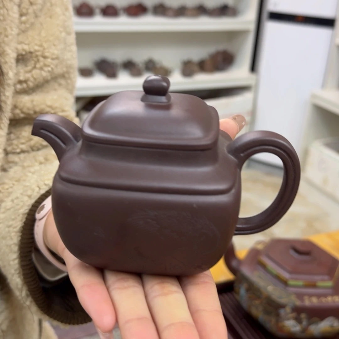 紫砂茶壶紫砂壶四方高利300cc