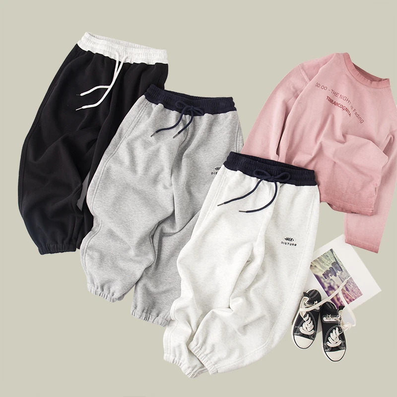 吴小越W962童装男童裤子春款儿童长裤男孩卫裤休闲拼色运动裤