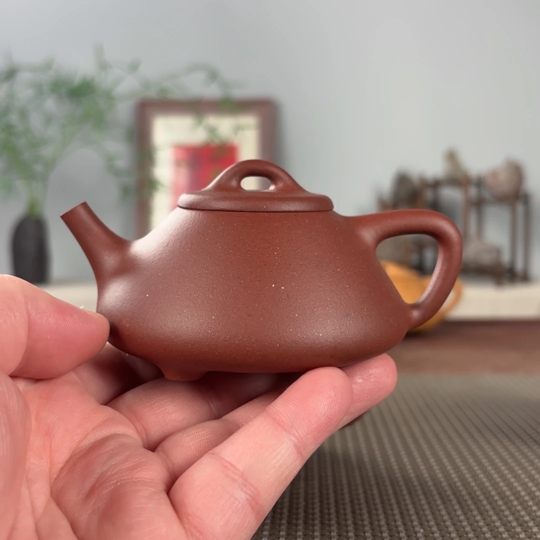 潇***⁷茶壶紫砂微瑕黄龙山原矿紫砂壶