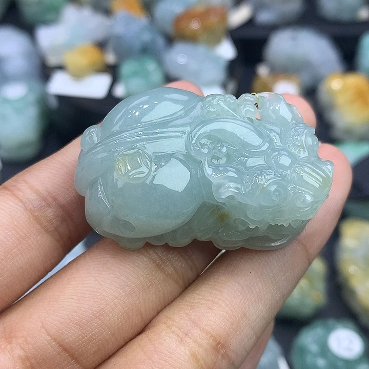 颈饰未镶嵌翡翠天然缅甸翡翠