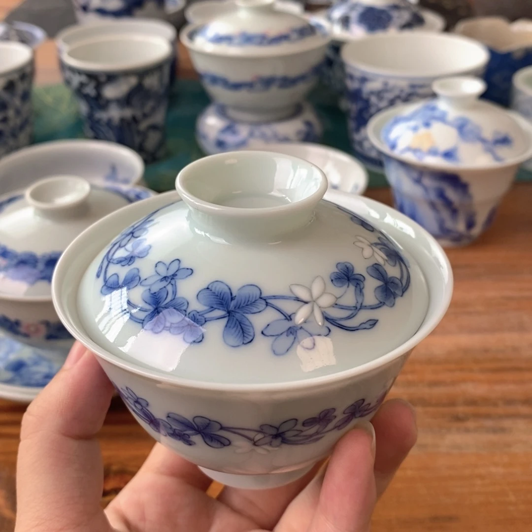 书***星瓷片景德镇手绘陶瓷青花