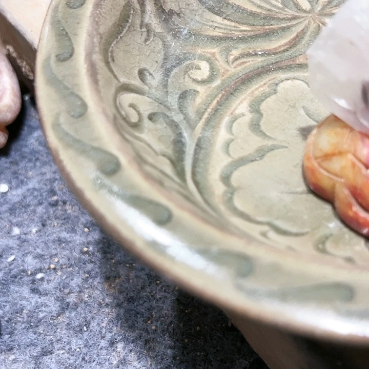 瓦当摆件摆件的小茶桌幽*