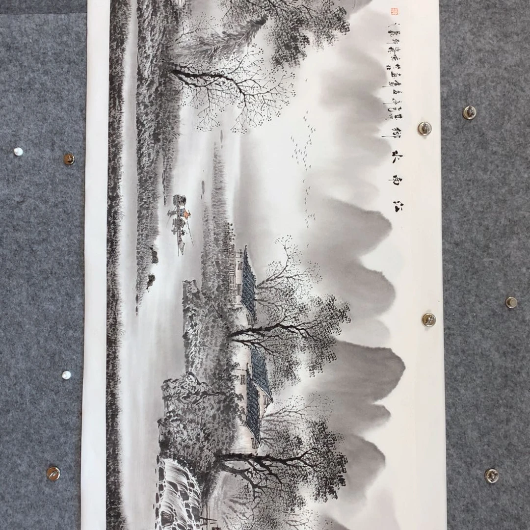 w***w国画山水作品写意
