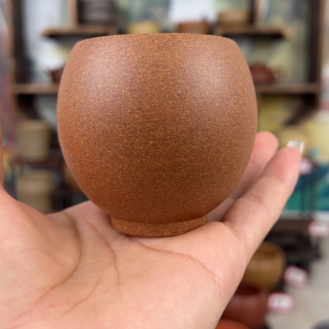 紫砂茶杯拙器甄选，纯原本矿。