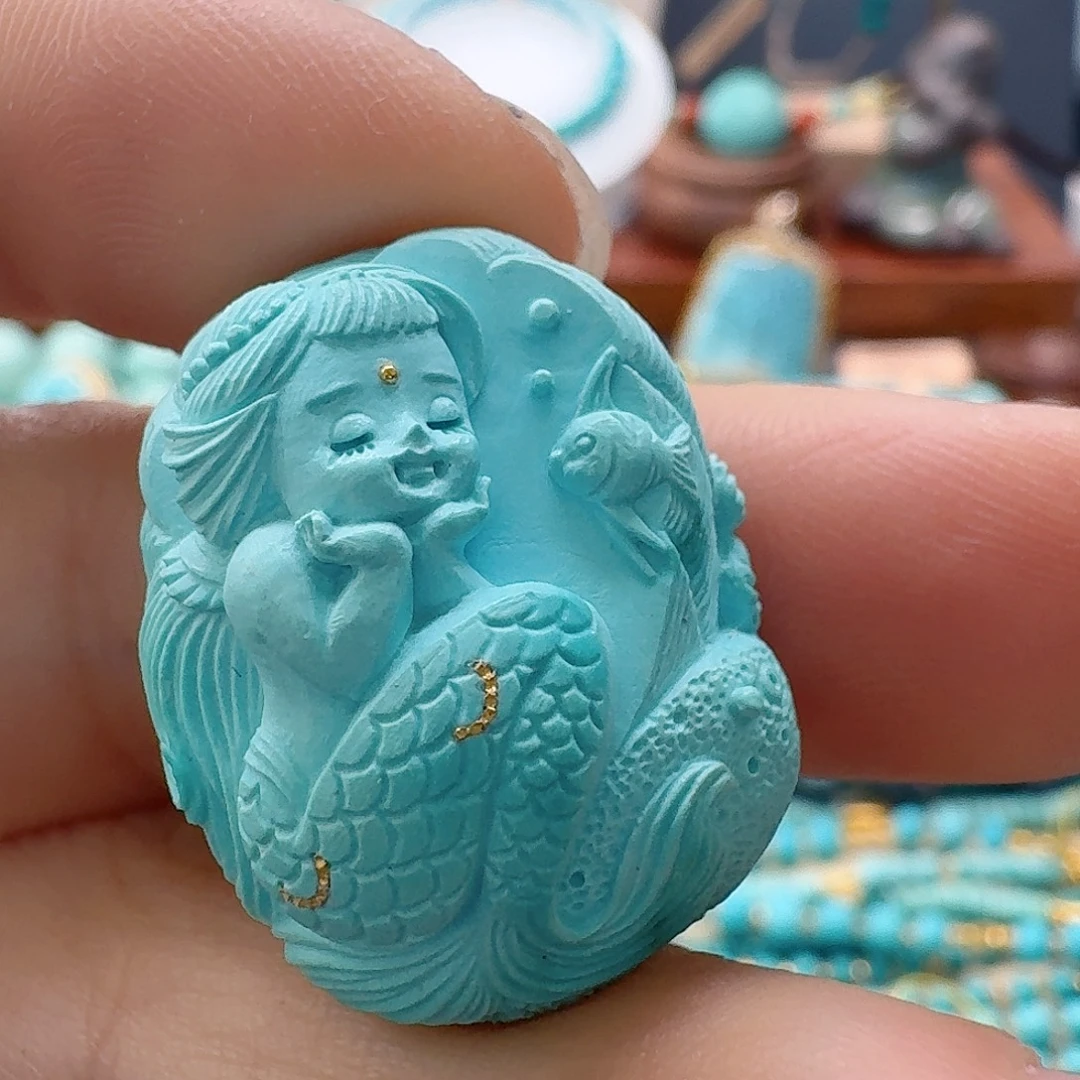 绿松石未镶嵌珠宝半成品