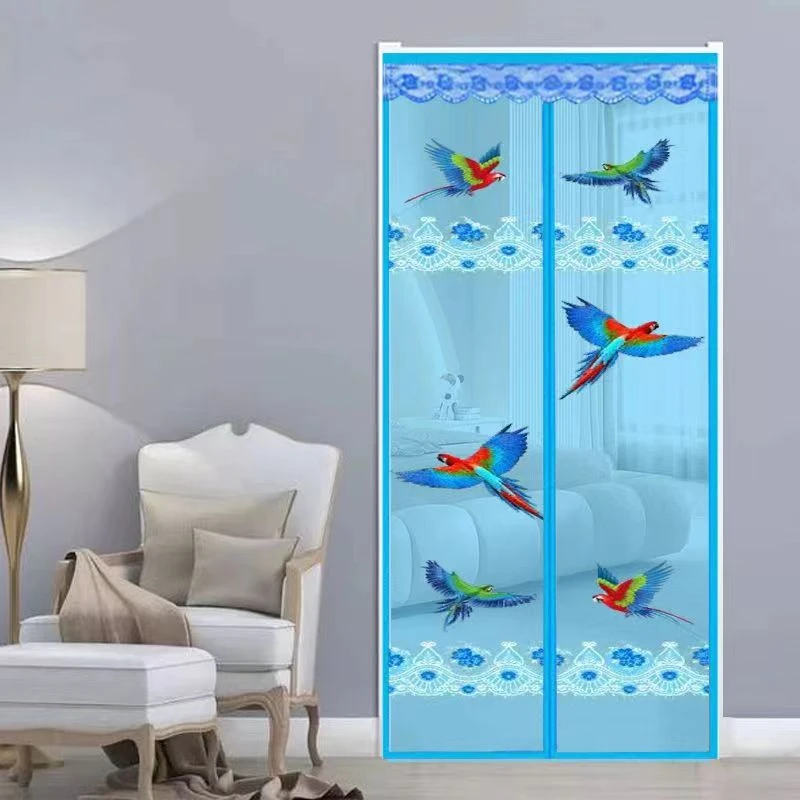 纺笑雨免打孔磁性加密夏季魔术贴防蚊蝇门帘卧室家用静音纱门纱窗