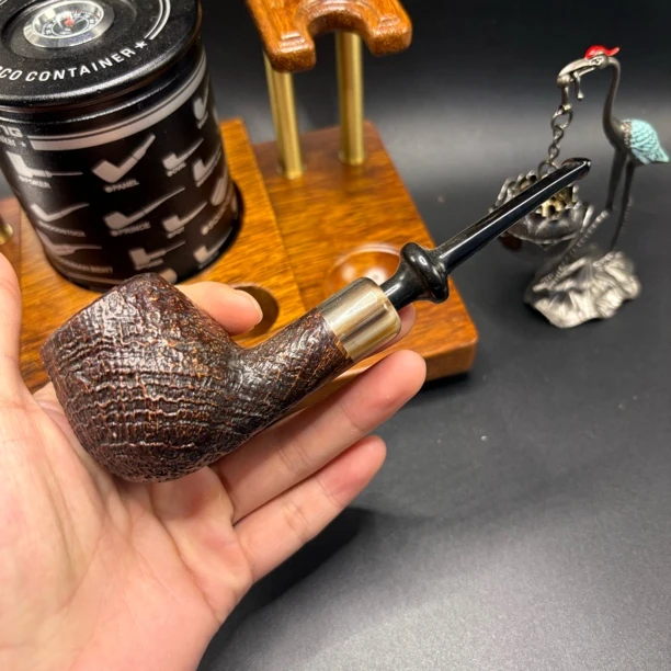 杰弗森手工3毫米石楠木烟斗，斗口18.9斗深37斗长137
