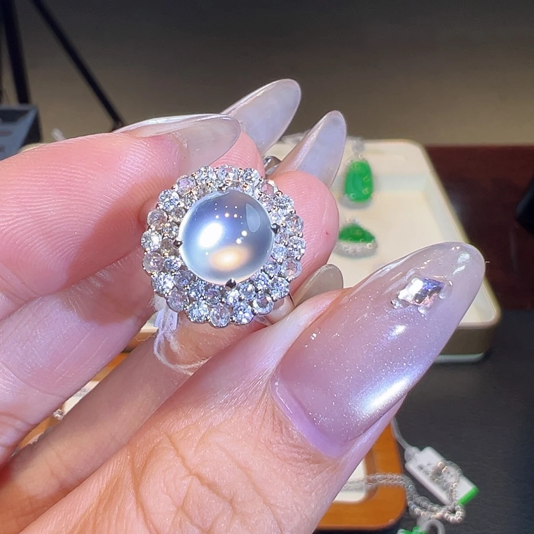 翡翠18K金镶嵌戒指翡翠