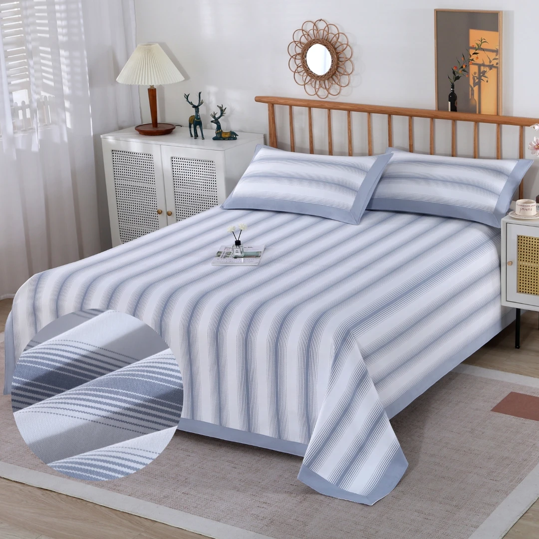 【爆品凉席】中式折叠式宽边款粗布凉席三件套优等品