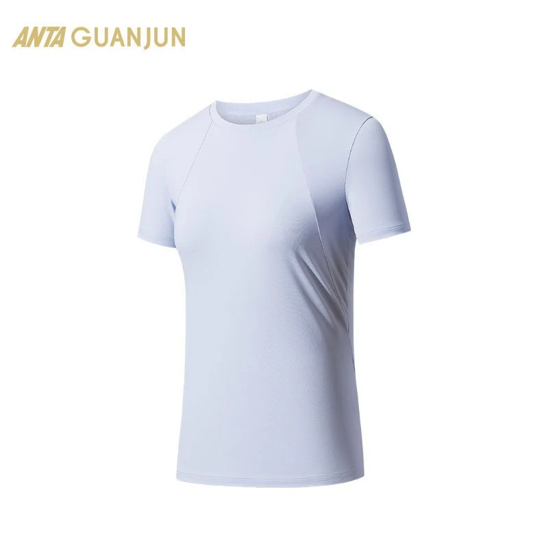 安踏冠军全天候系列通勤圆领智能调温T恤女短袖针织衫162520101