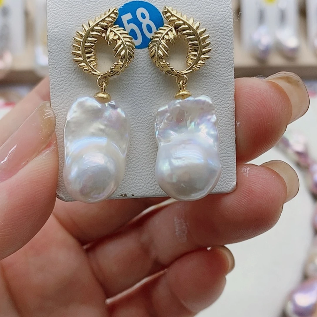 【闪购商品】淡水珍珠耳饰银S925镶嵌