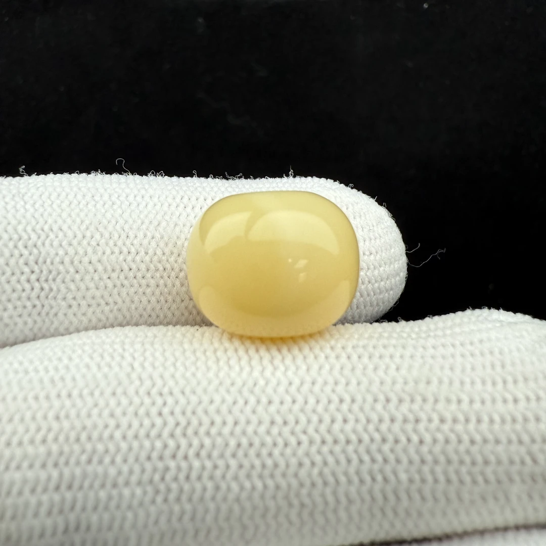 M4155天然原矿蜜蜡浓蜡妖花墩子14.7*11.8mm支持复检假一罚十