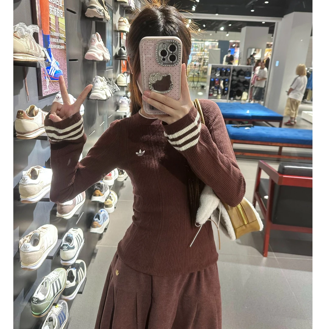 ADIDAS CREW SWEATSHIRT圆领极简风短款长袖秋冬针织衫KS5966