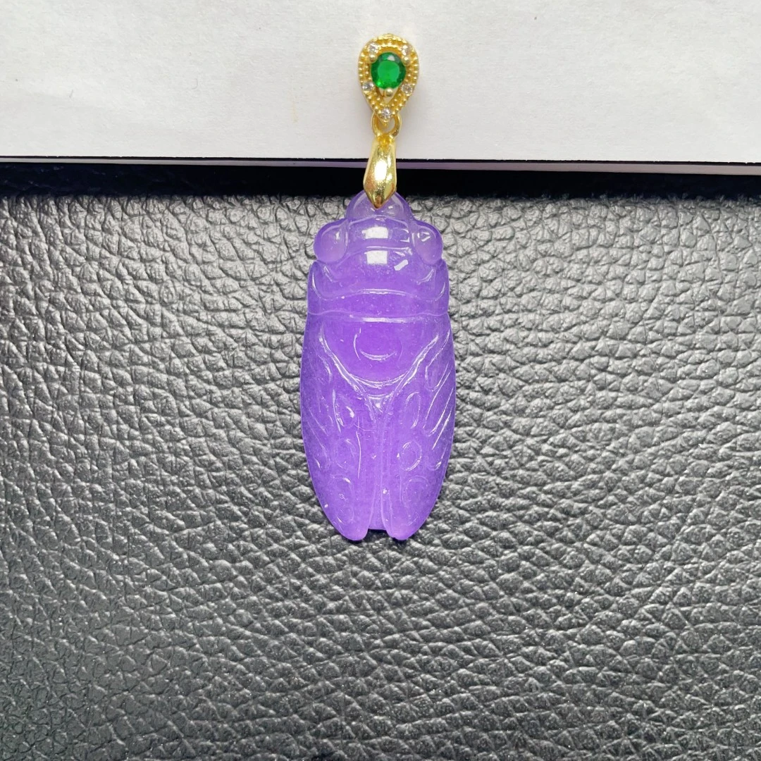 【小杨严选】妖艳紫紫蝉吊坠精美时尚百搭