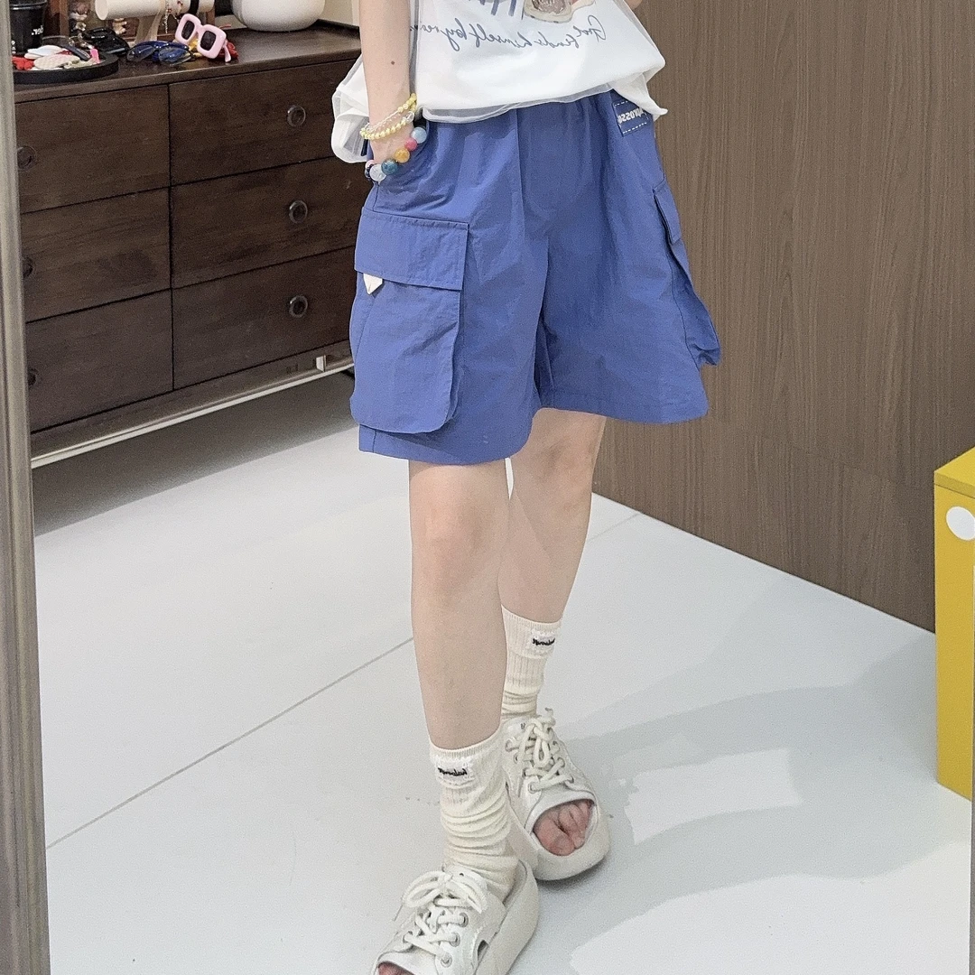 Apr.【日杂少年】夏季薄款休闲潮流百搭时尚直筒短裤女夏25ST437