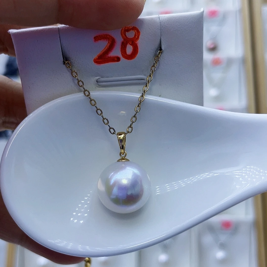 18K金镶嵌吊坠(不含链)淡水珍珠14+