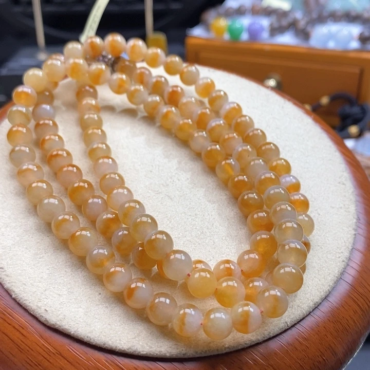 翡翠未镶嵌吊坠(不含链)翡翠芬达黄项链卡7