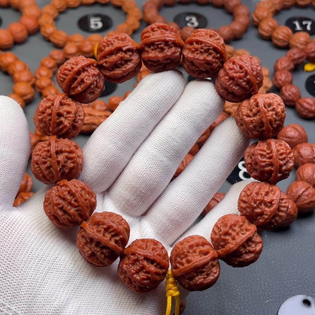 手串文玩核桃野生核桃珊瑚纹京八棱秋子手持