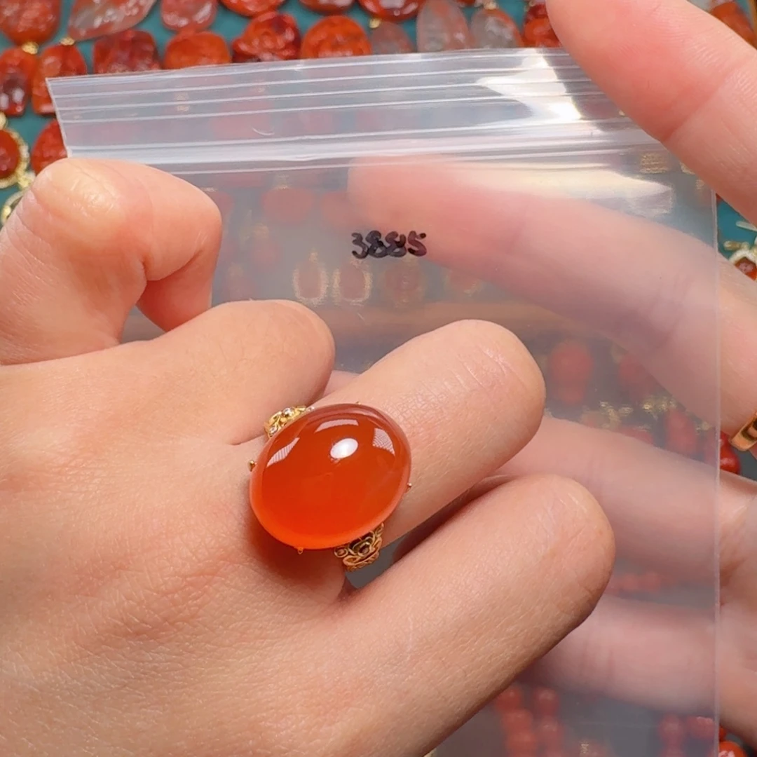 南红玛瑙南红银S925镶嵌