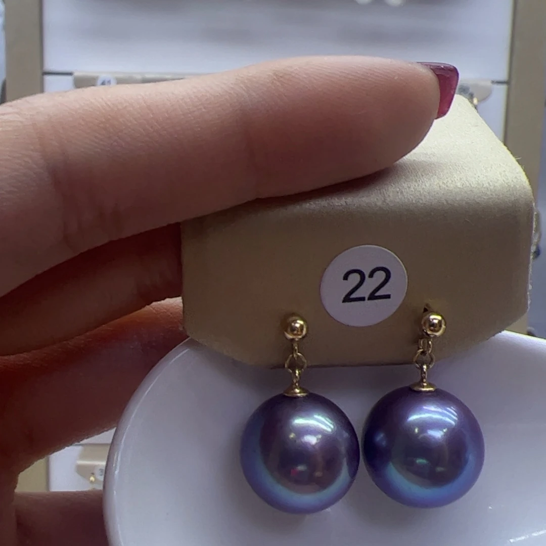 淡水珍珠耳饰银S925镶嵌