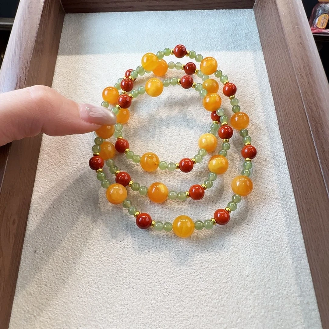 宝****蜜蜡未镶嵌手链蜜蜡9mm