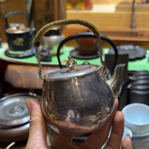 蜜安罐瓷香炉锡茶则