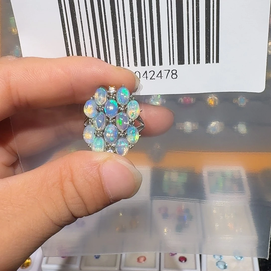 欧泊银S925镶嵌手链快**说戒指