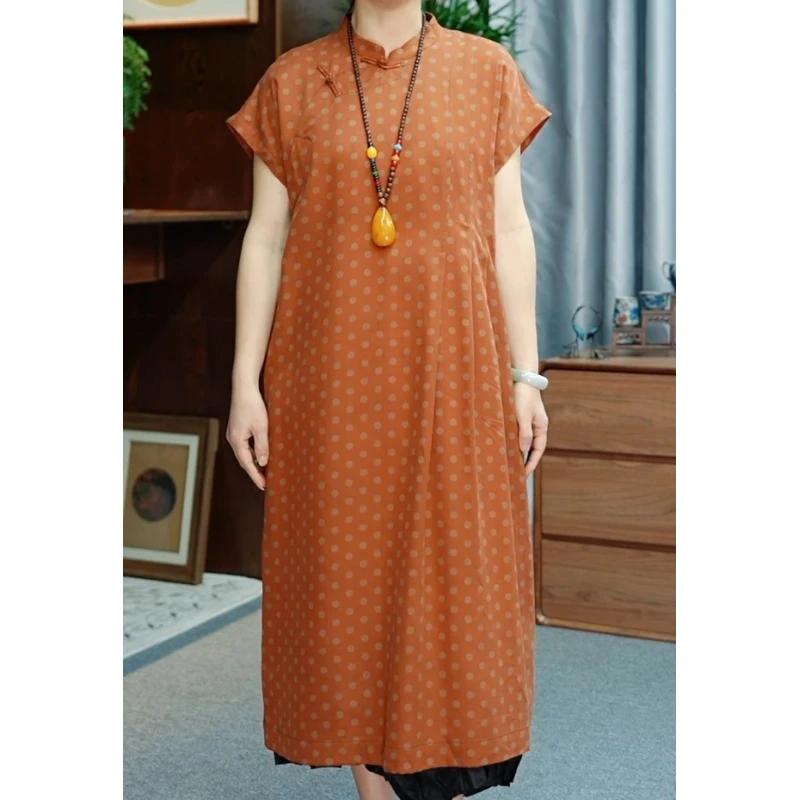 【月月专属】ZS901非遗新中式国风宽松版显瘦款长款连衣裙