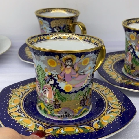 瓷片中古瓷器杯碟000013