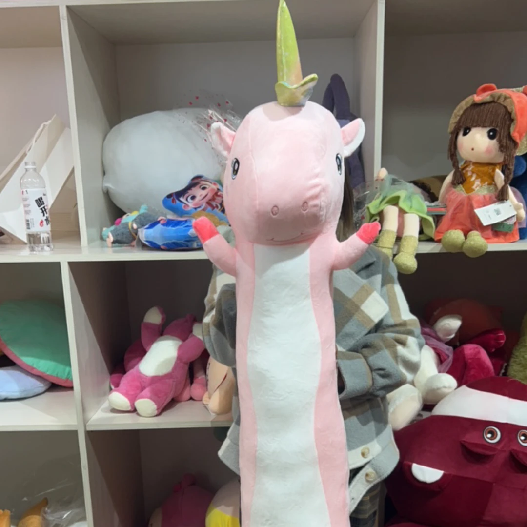 独角兽长条抱枕睡觉玩具