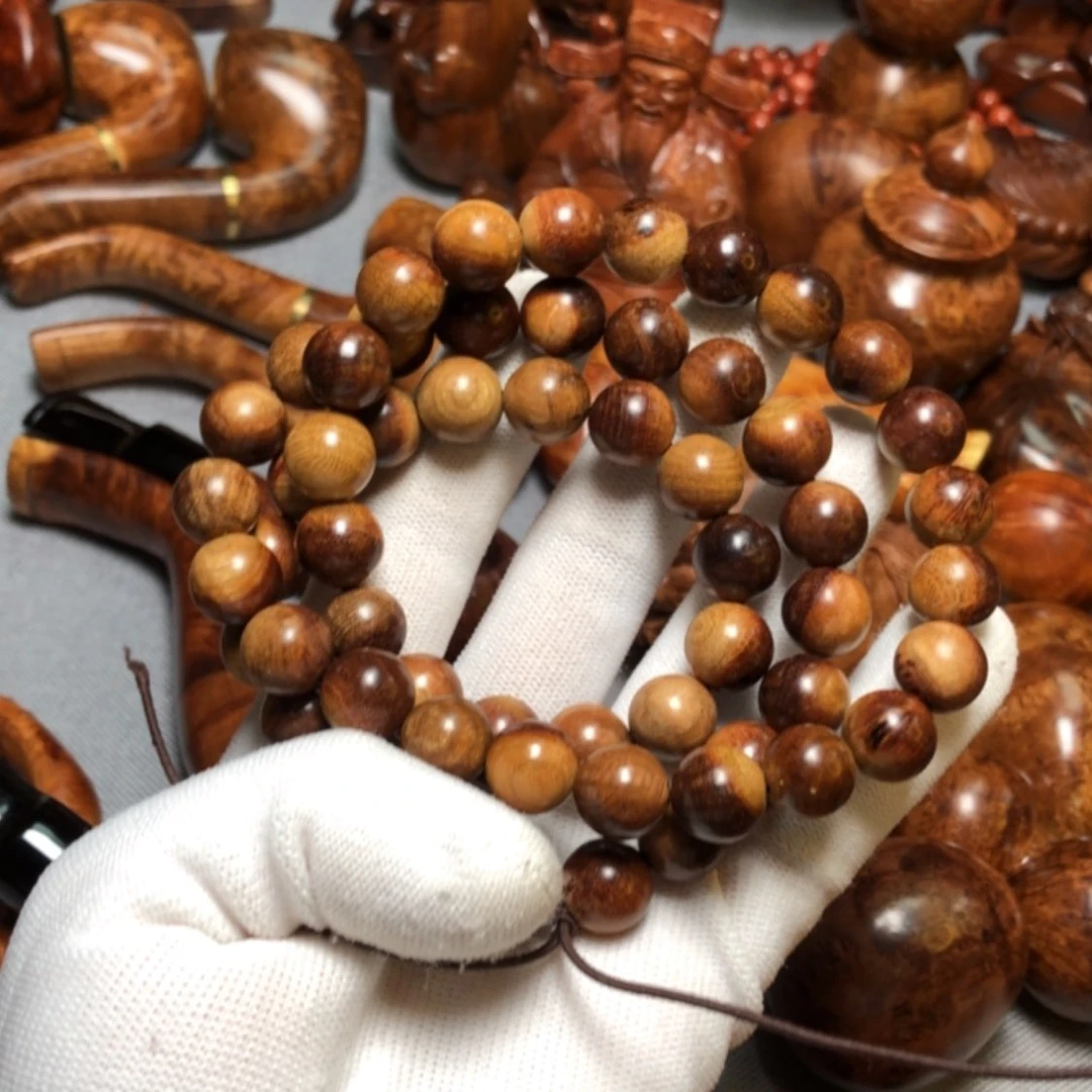 【闪购商品】木麻梨疙瘩火琉璃手把件