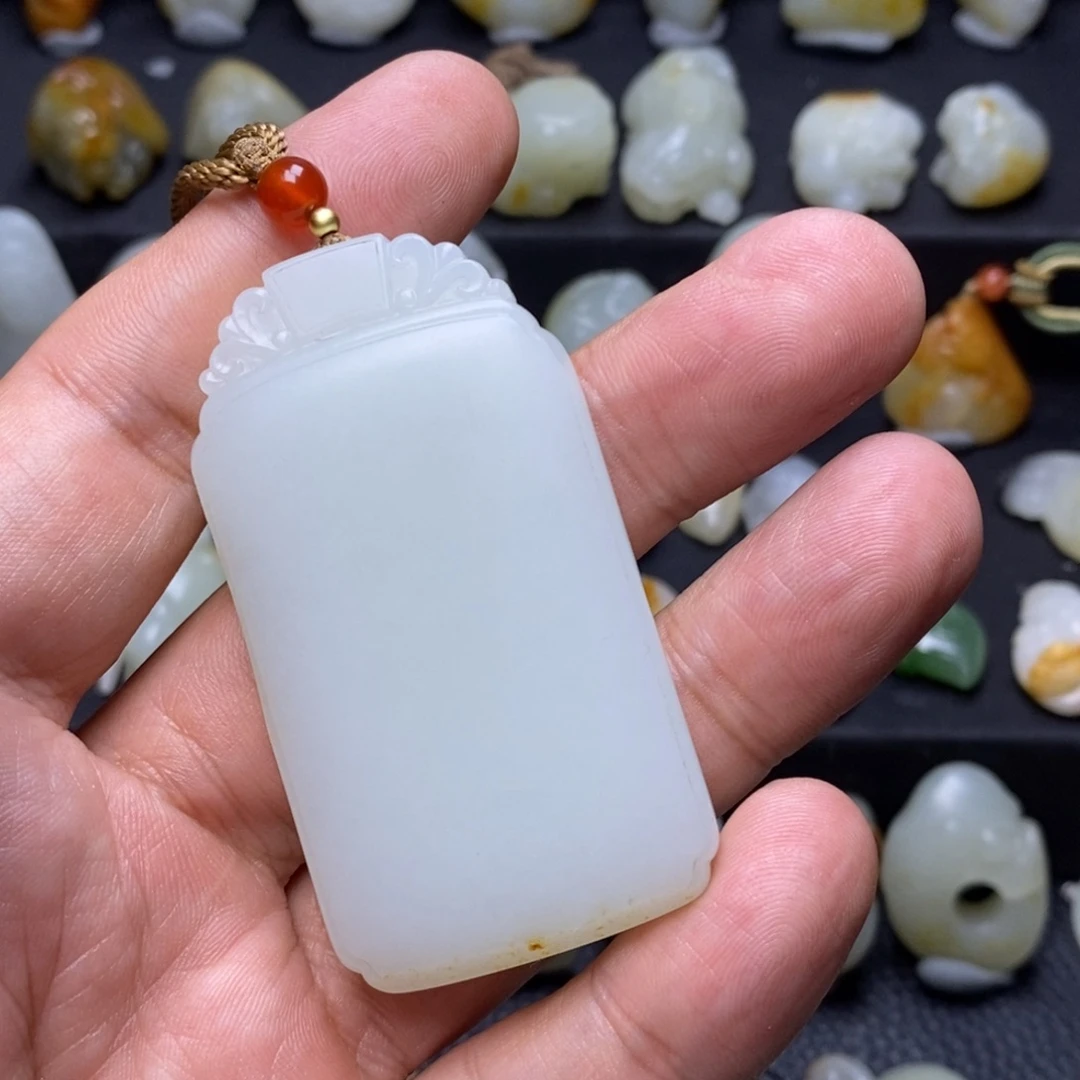 书***石和田玉未镶嵌挂件