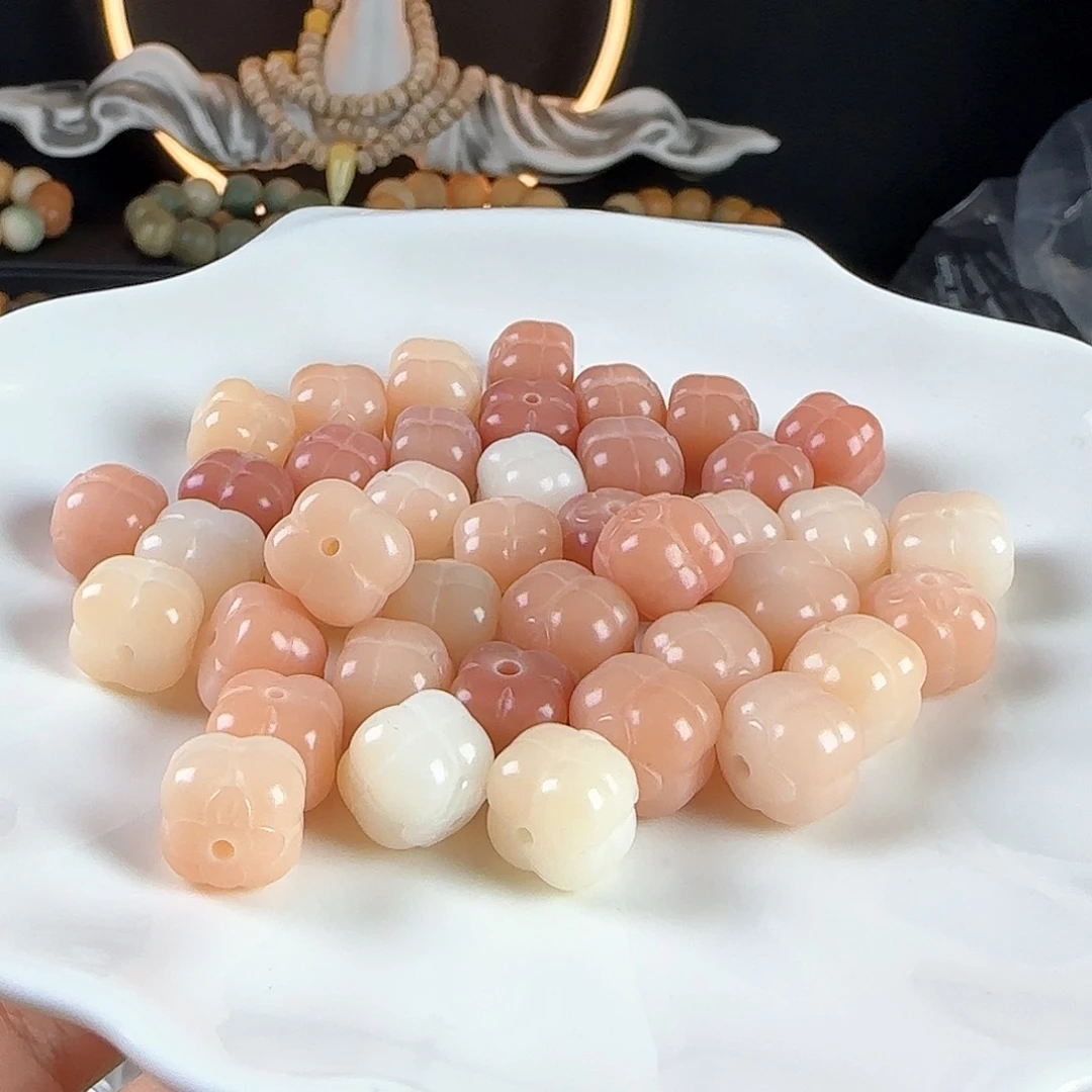 菩提根/象牙果手串卡12粉色柿子22颗（拍2单宠3颗）