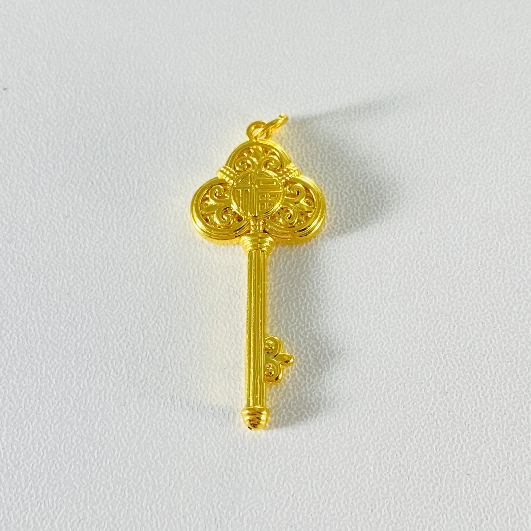 足金999 黄金福字钥匙 1.37