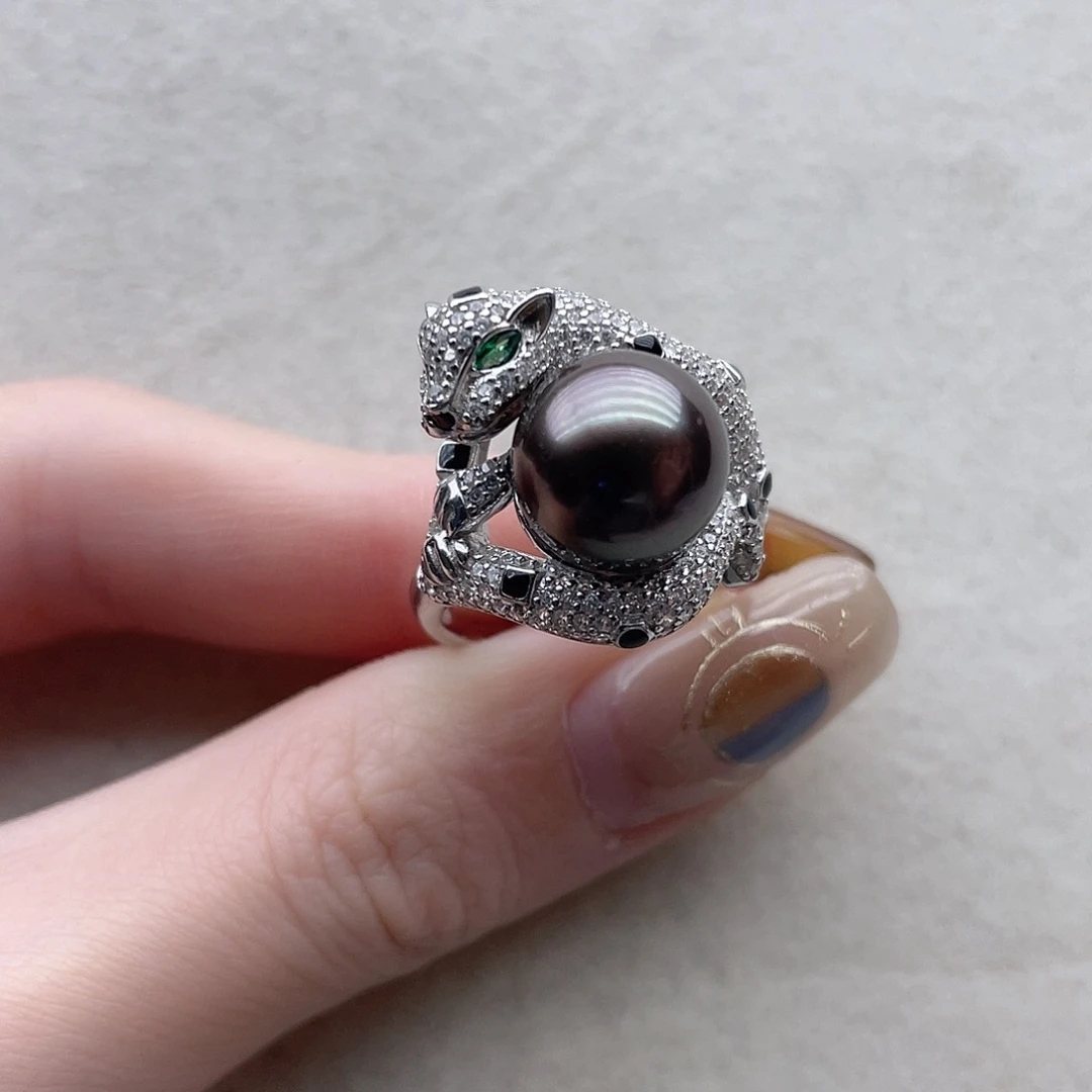 海水珍珠戒指56银S925镶嵌