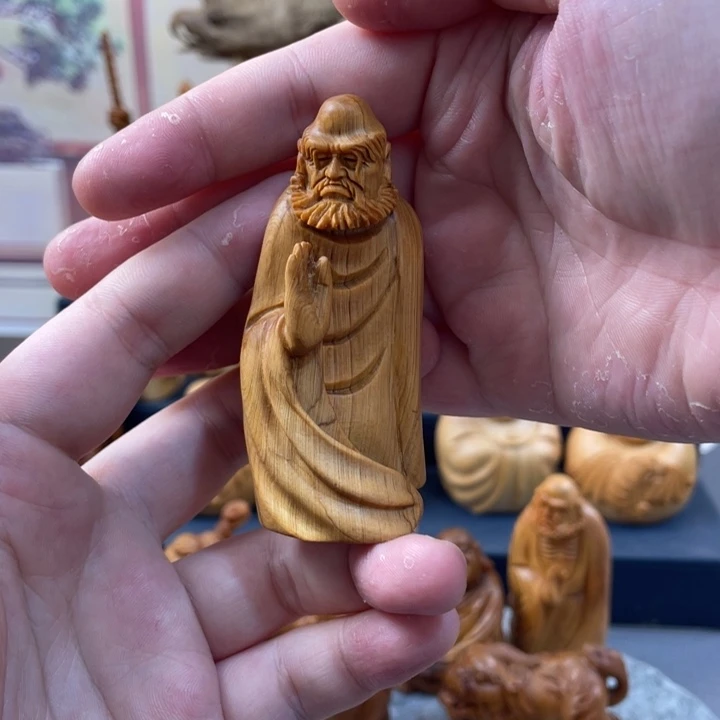 柏木（崖柏）太行崖柏根雕摆件达摩