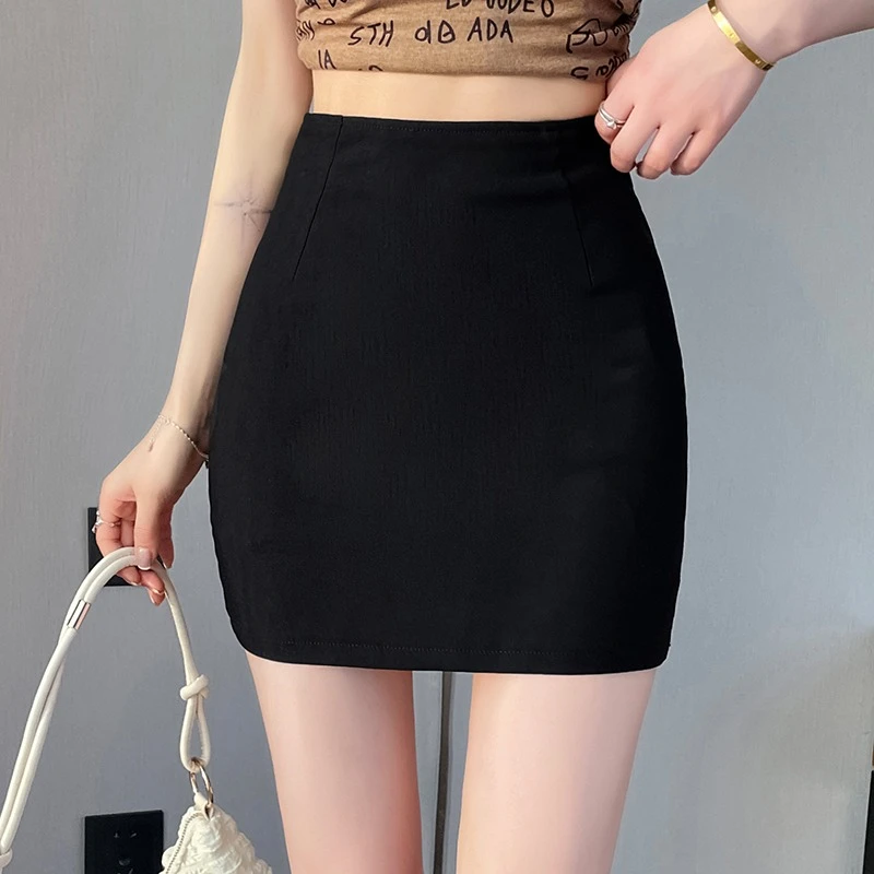 黑色包臀裙显瘦半身裙春夏季弹力短裙休闲时尚通勤工作包臀一步裙