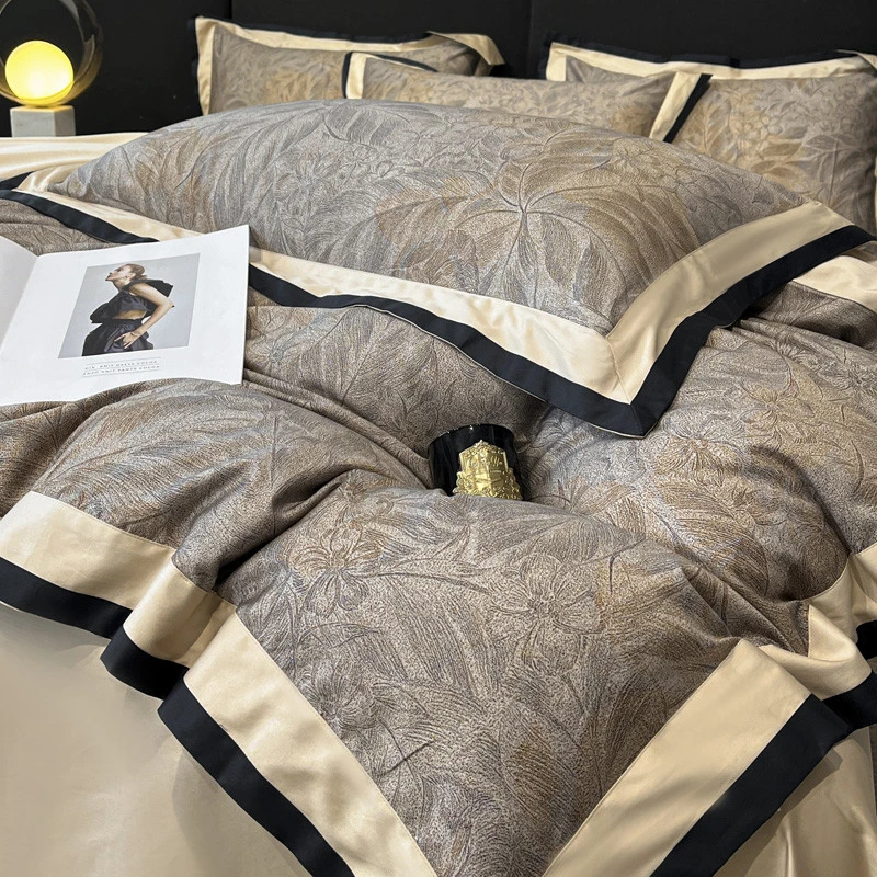 德国A类母婴级200支长绒棉四件套全棉床单纯棉印花被套轻奢风床上