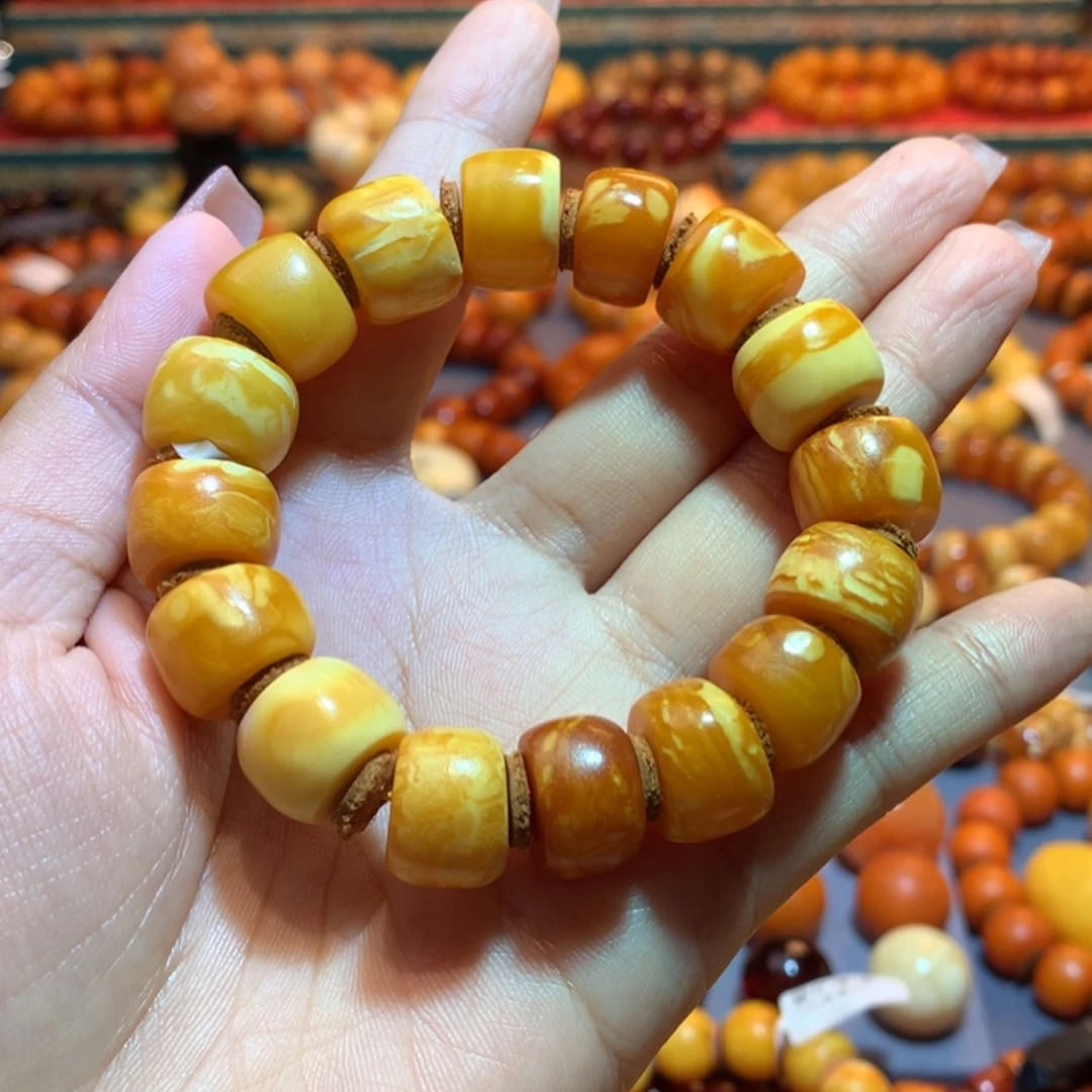 【闪购商品】未镶嵌蜜蜡手串阿**西蜜蜡手串